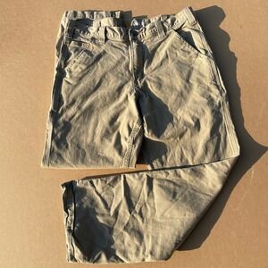 Carhartt Relaxed Fit‎ Pants Mens 33x30 Dark Khaki Pre-owned Good Canvas Utility